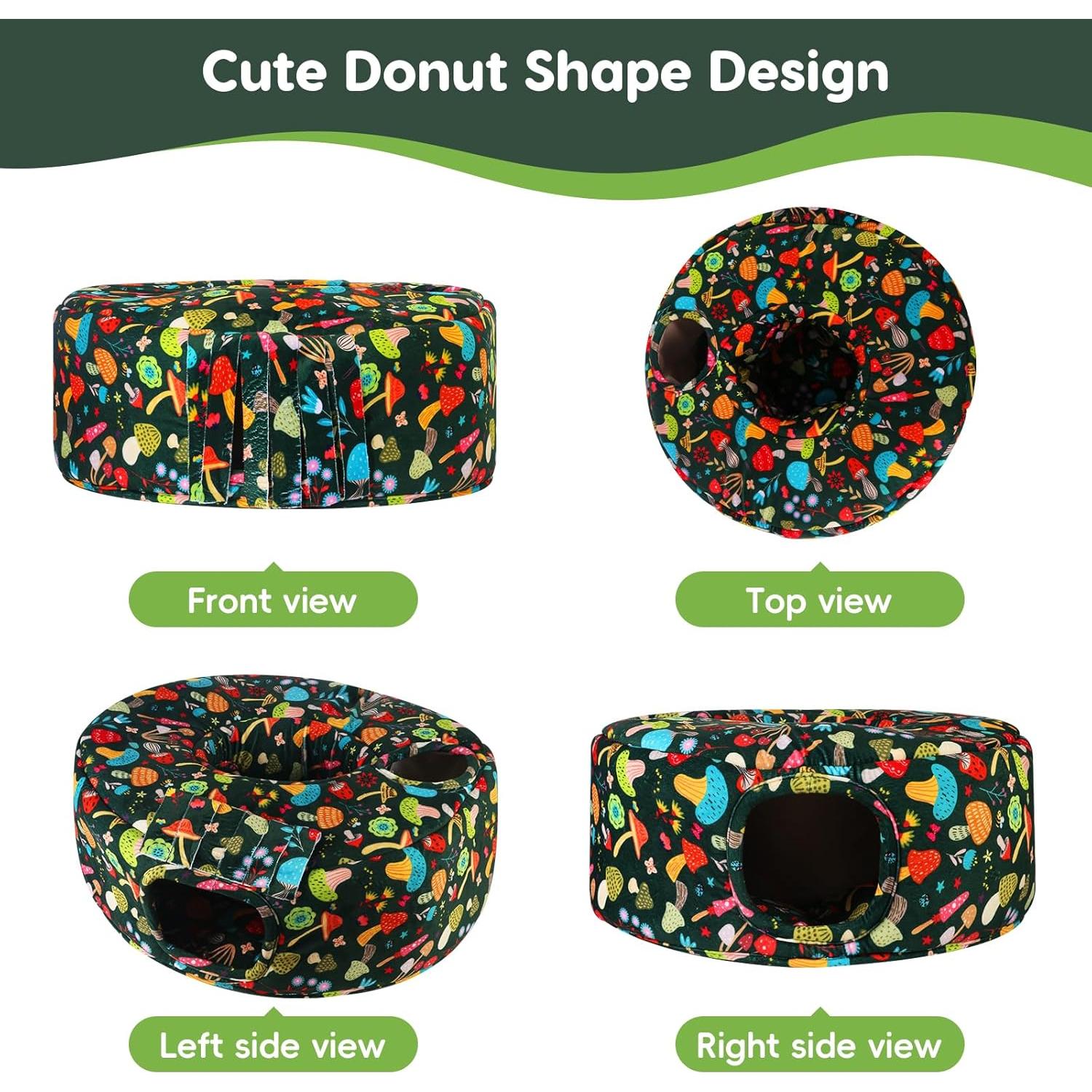 Casa Túnel para Cobayas PETSPLANET Hongo Verde Oscuro 45.72 cm