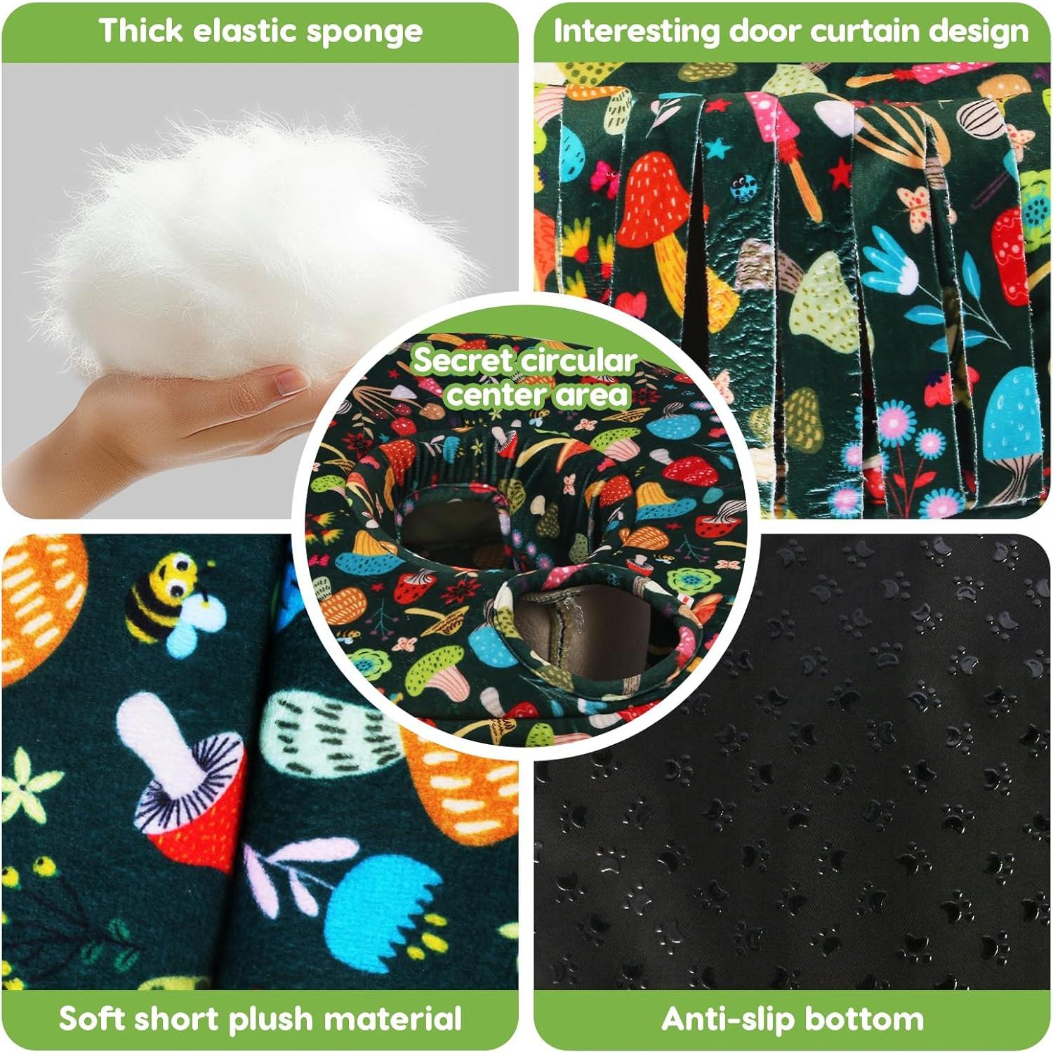 Casa Túnel para Cobayas PETSPLANET Hongo Verde Oscuro 45.72 cm