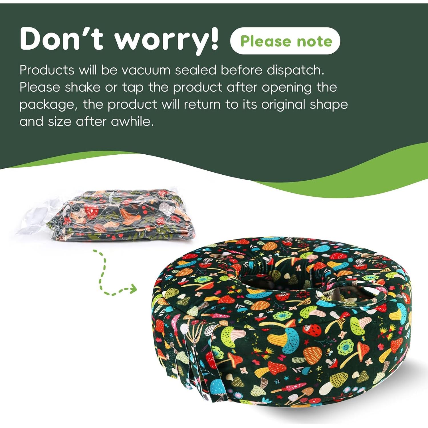 Casa Túnel para Cobayas PETSPLANET Hongo Verde Oscuro 45.72 cm