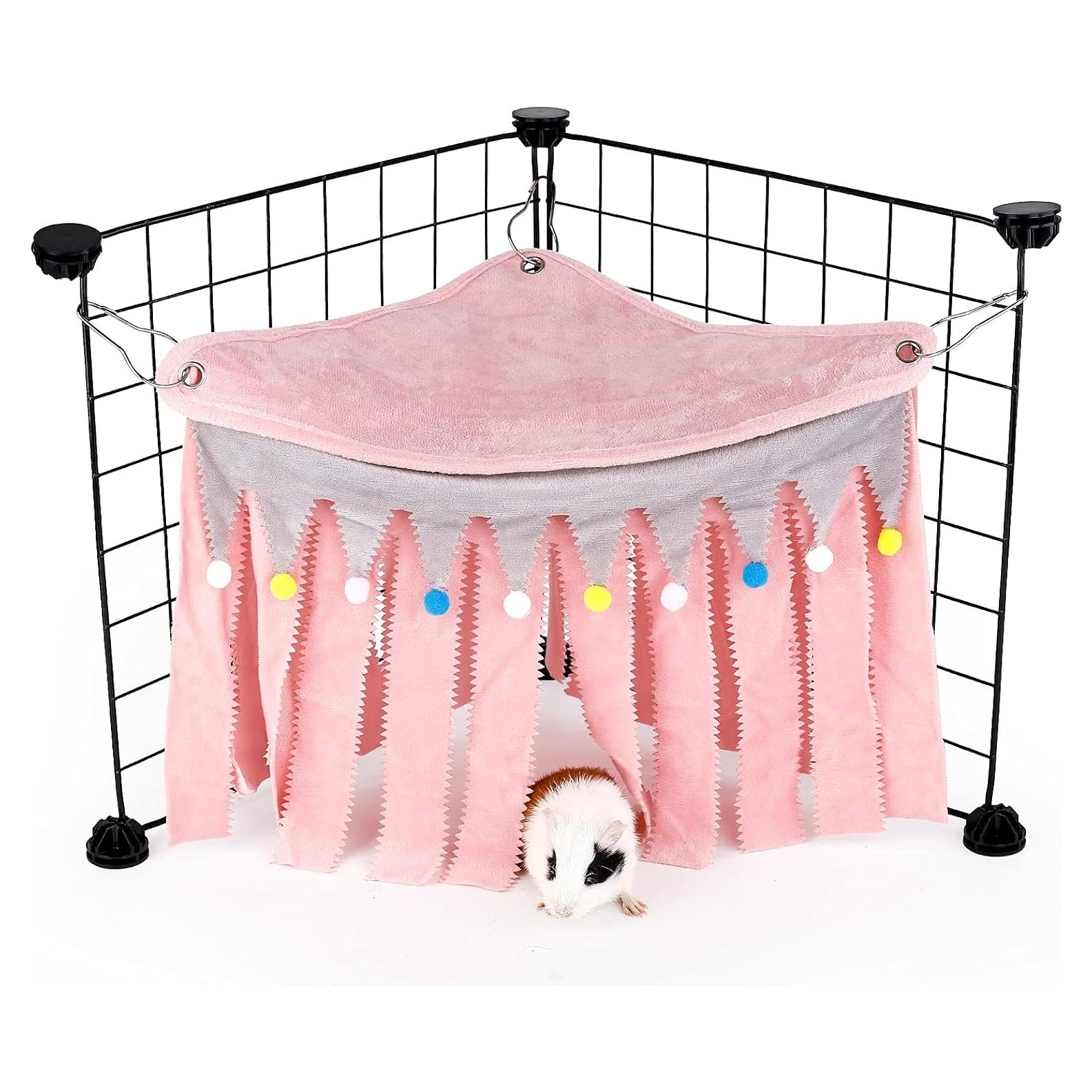 Escondite Esquinero para Cobayas ONEJU Rosa 43.9x32x32 cm