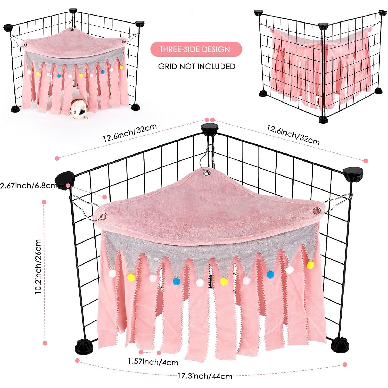 Escondite Esquinero para Cobayas ONEJU Rosa 43.9x32x32 cm
