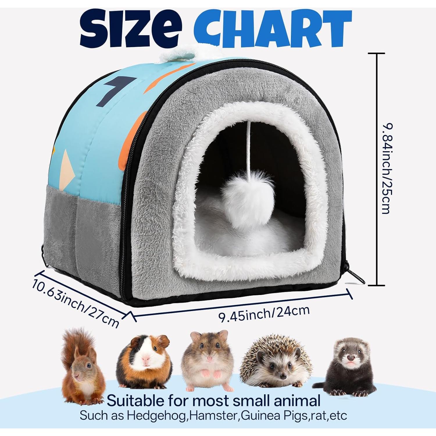 Escondite Suave para Cobayas Pet Soft 25.4x25.4 cm Azul y Gris