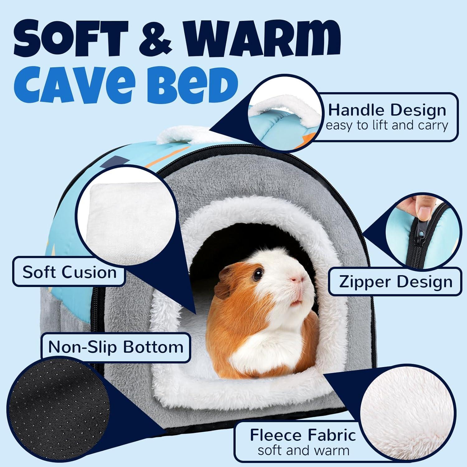 Escondite Suave para Cobayas Pet Soft 25.4x25.4 cm Azul y Gris