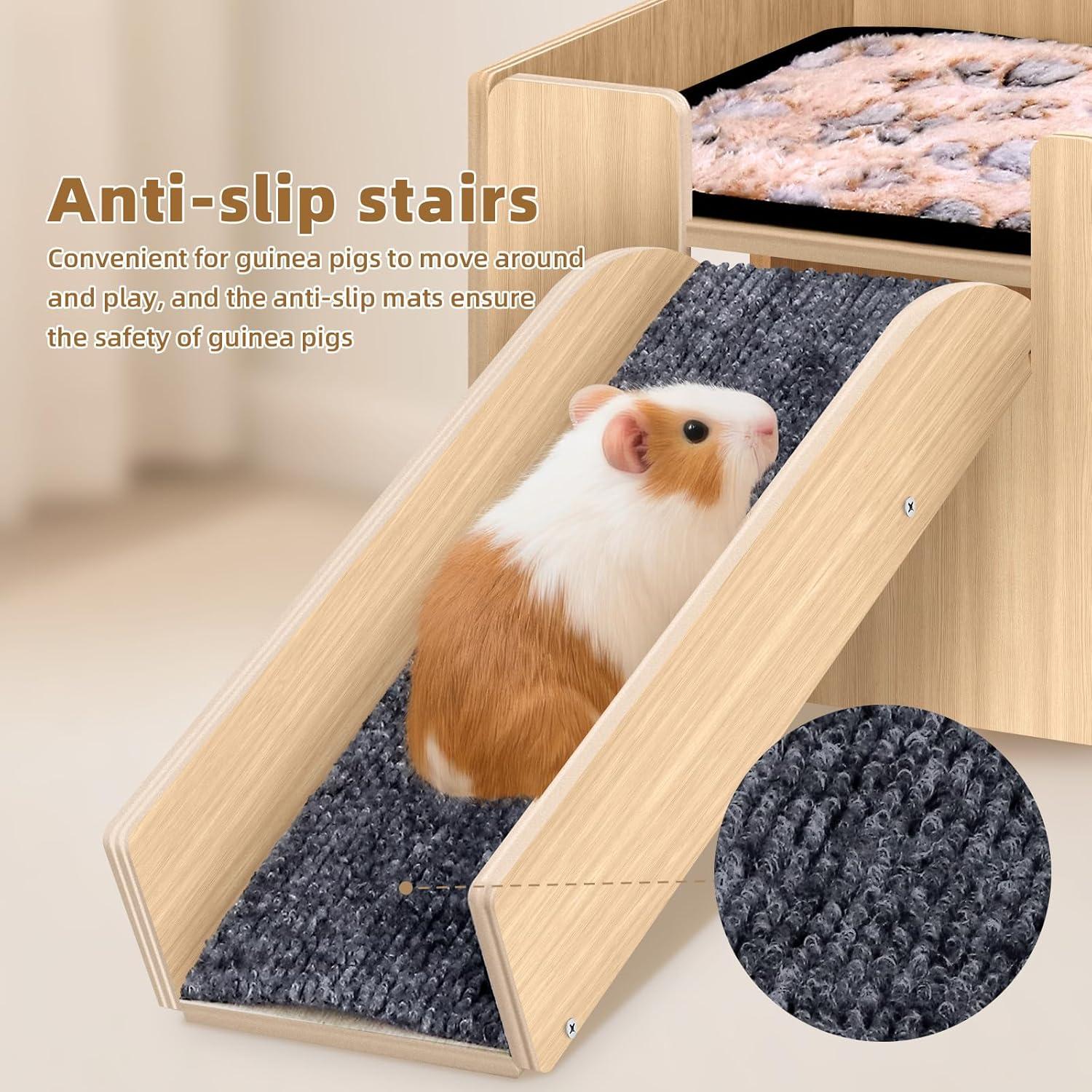 Castillo de Madera para Cobayas Mittimiya 38x24cm con Escaleras