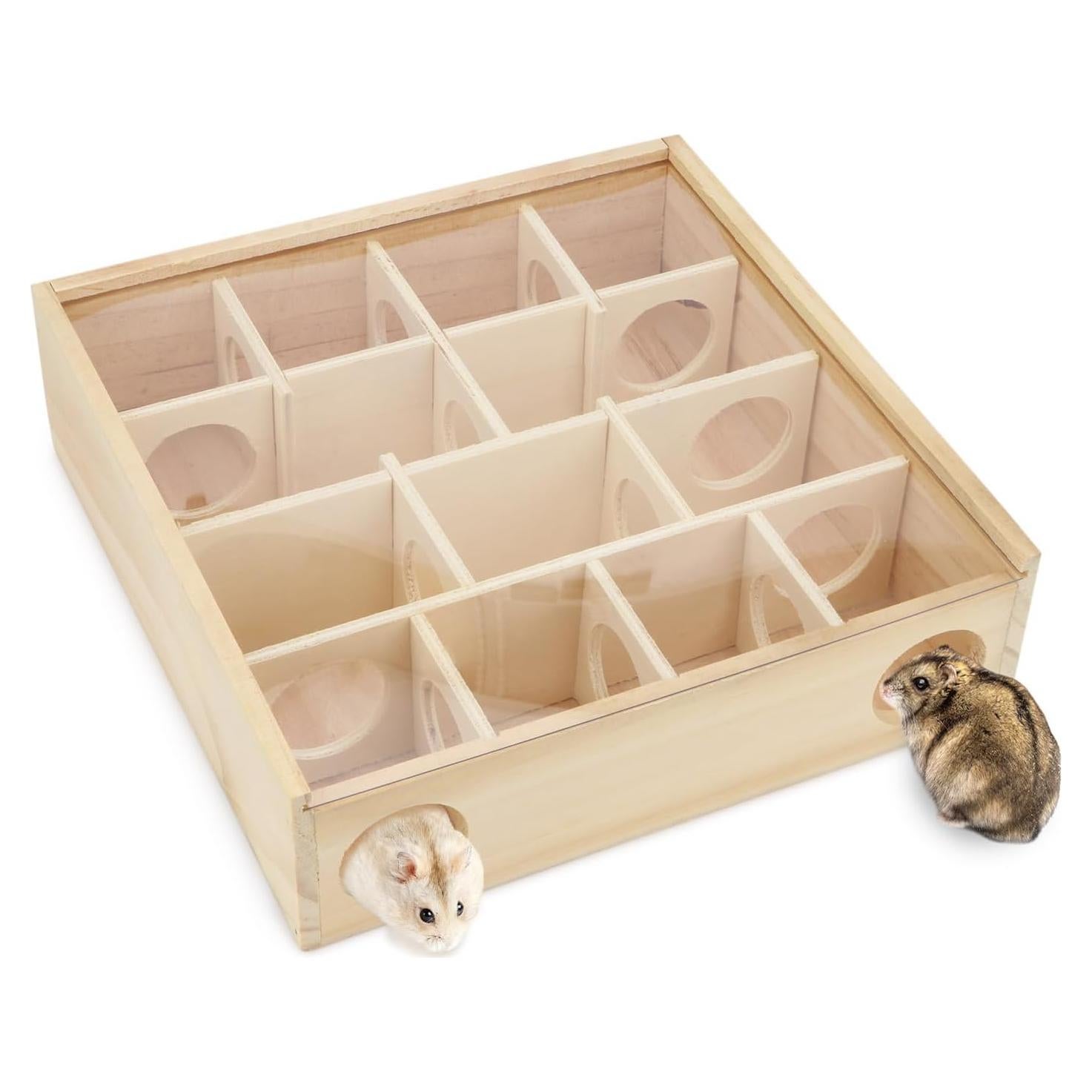 Laberinto de Madera para Hámster Hypeety 25x25x7 cm