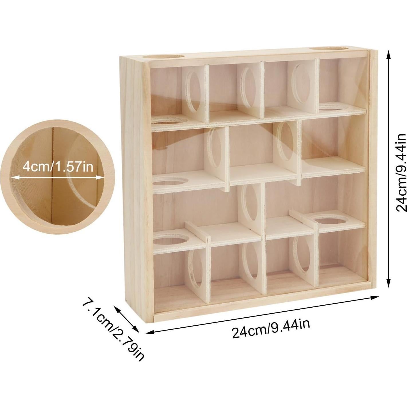 Laberinto de Madera para Hámster Hypeety 25x25x7 cm