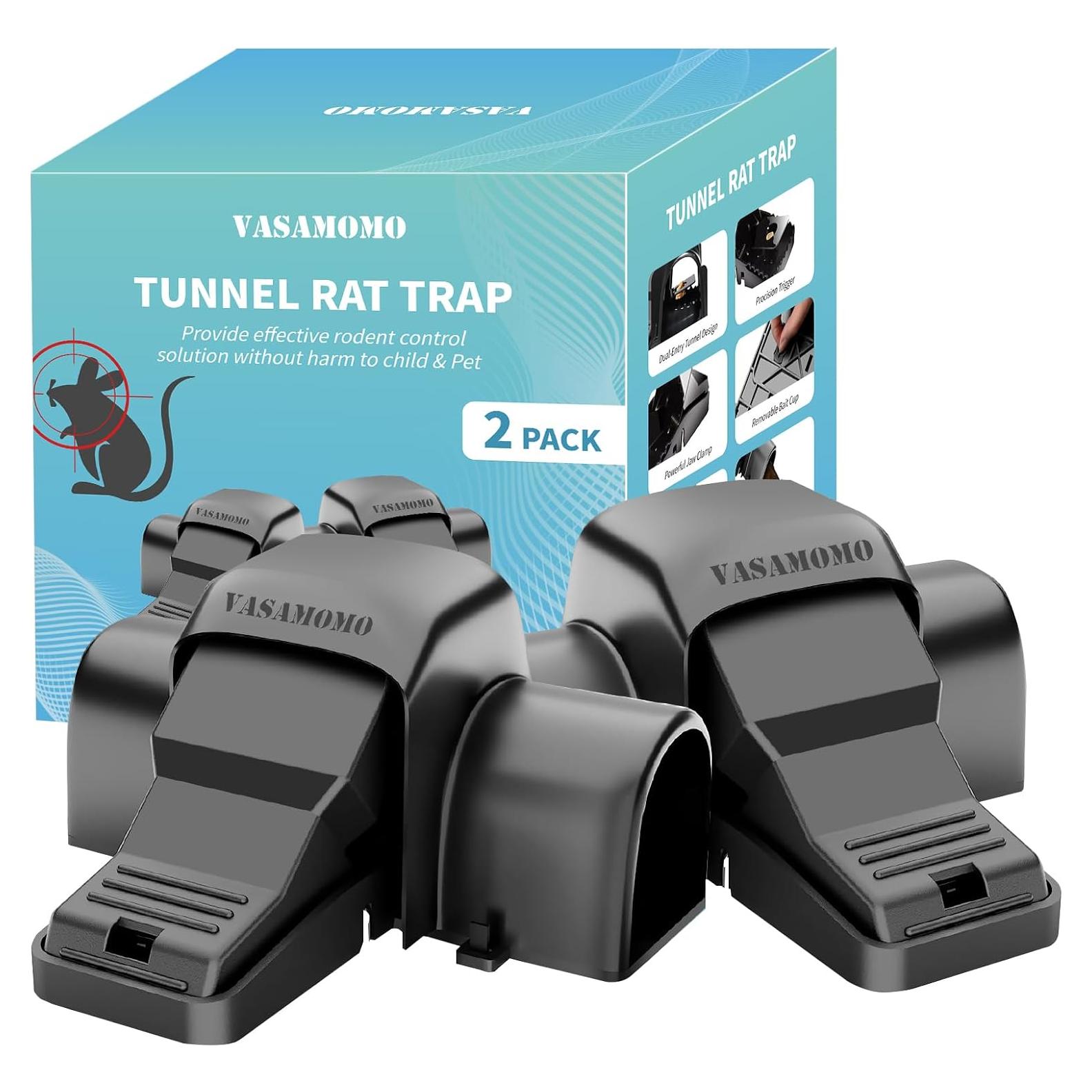 Trampa para Ratas VASAMOMO Grande Dual Reutilizable 2 Piezas