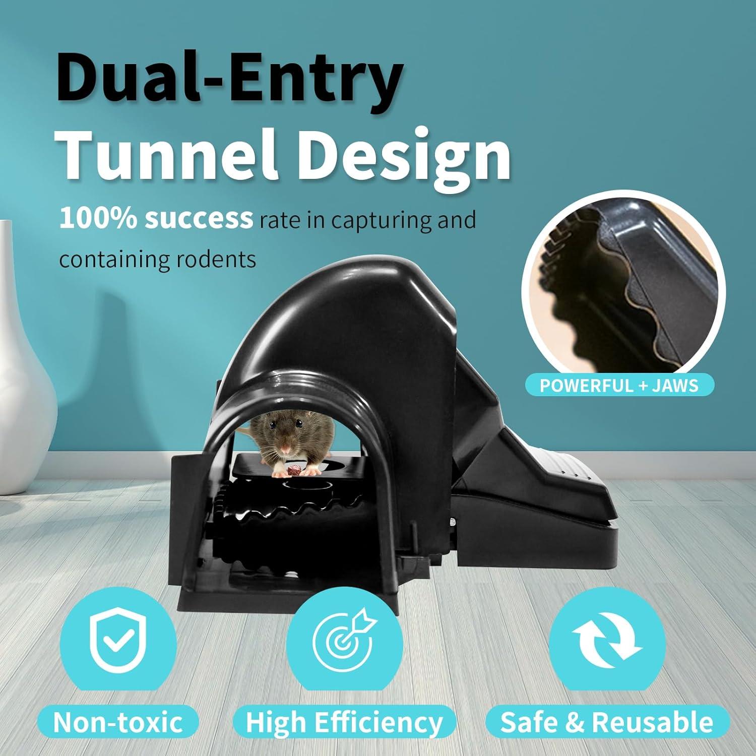 Trampa para Ratas VASAMOMO Grande Dual Reutilizable 2 Piezas