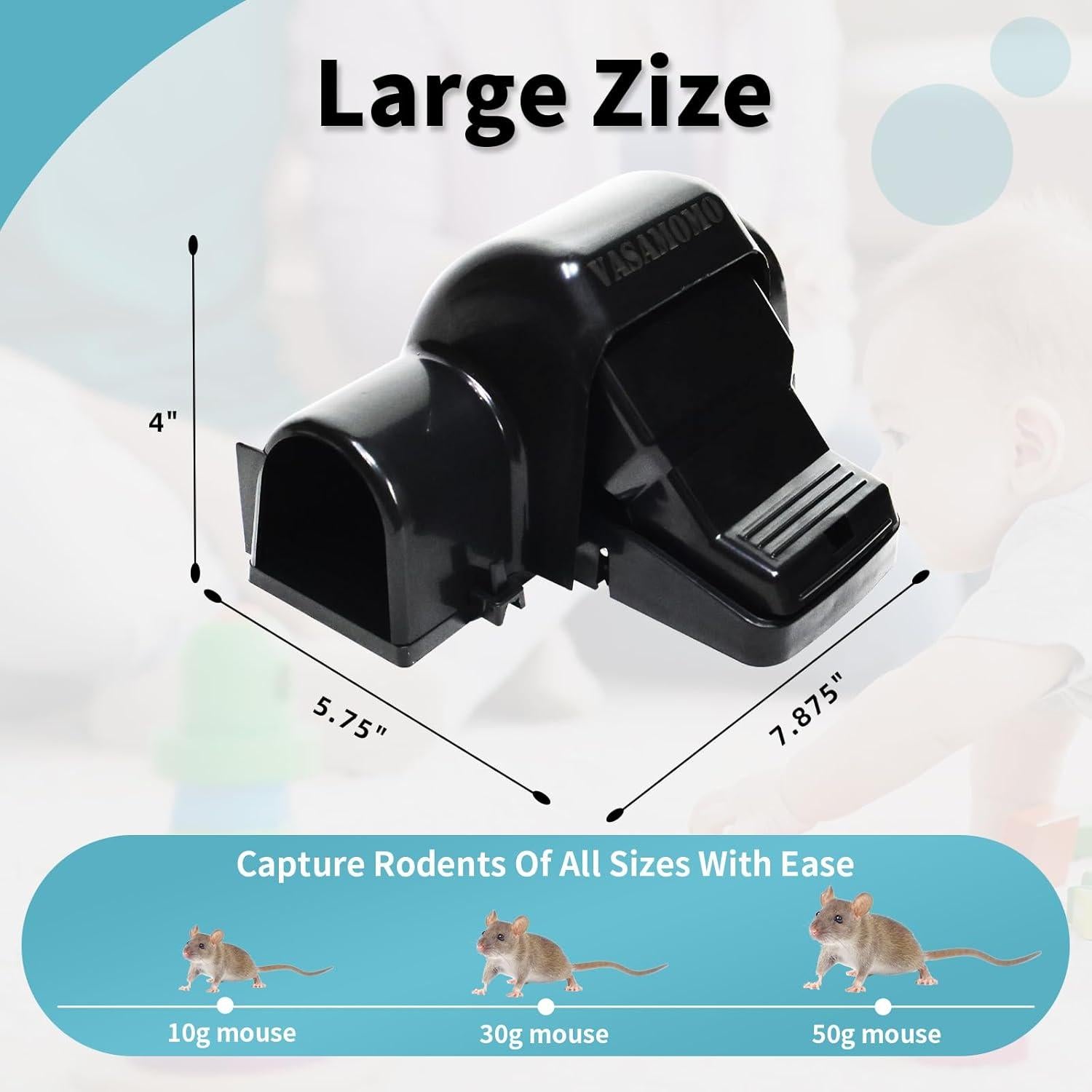 Trampa para Ratas VASAMOMO Grande Dual Reutilizable 2 Piezas