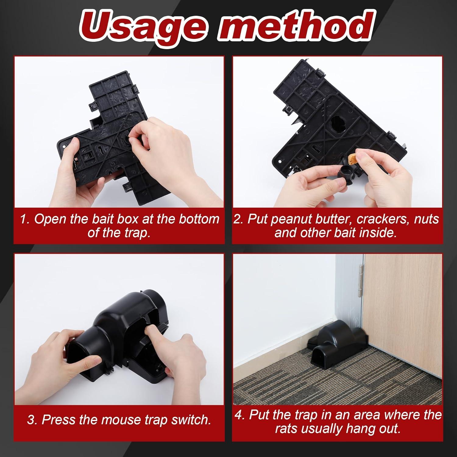 Trampa Reutilizable para Ratas y Ardillas Wanqueen - Doble Entrada, Eficiente y Humana