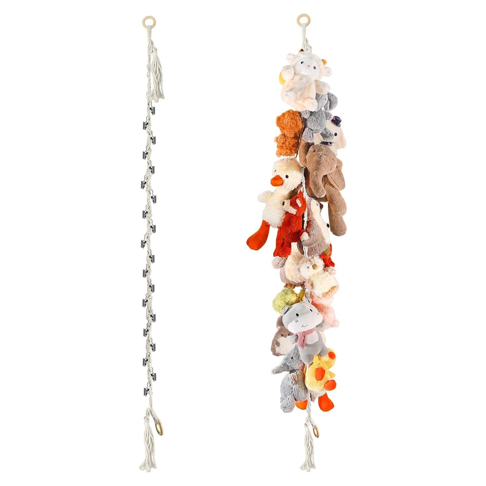 Cadena de Almacenamiento de Peluches CERETIA 2 Pcs Blanca 203 cm