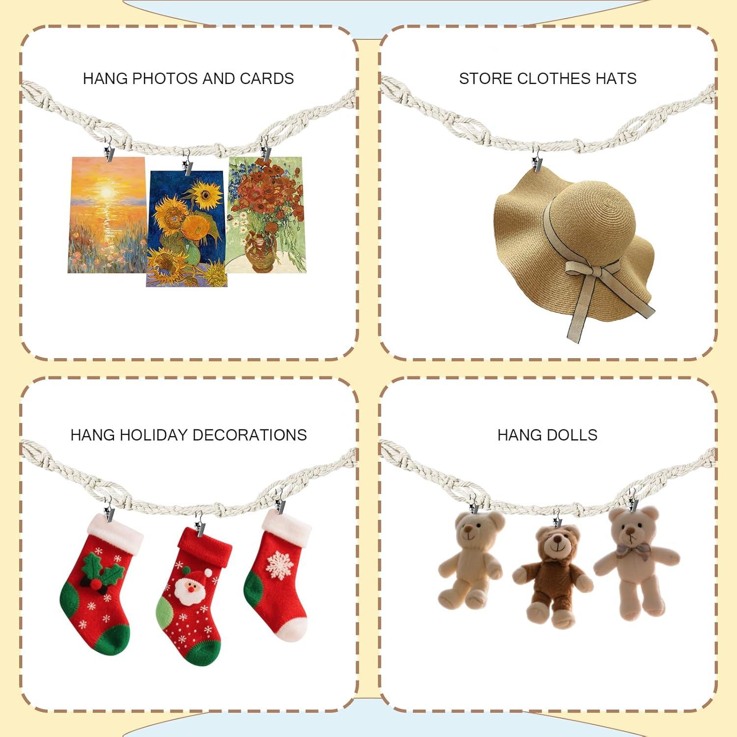 Cadena de Almacenamiento de Peluches CERETIA 2 Pcs Blanca 203 cm