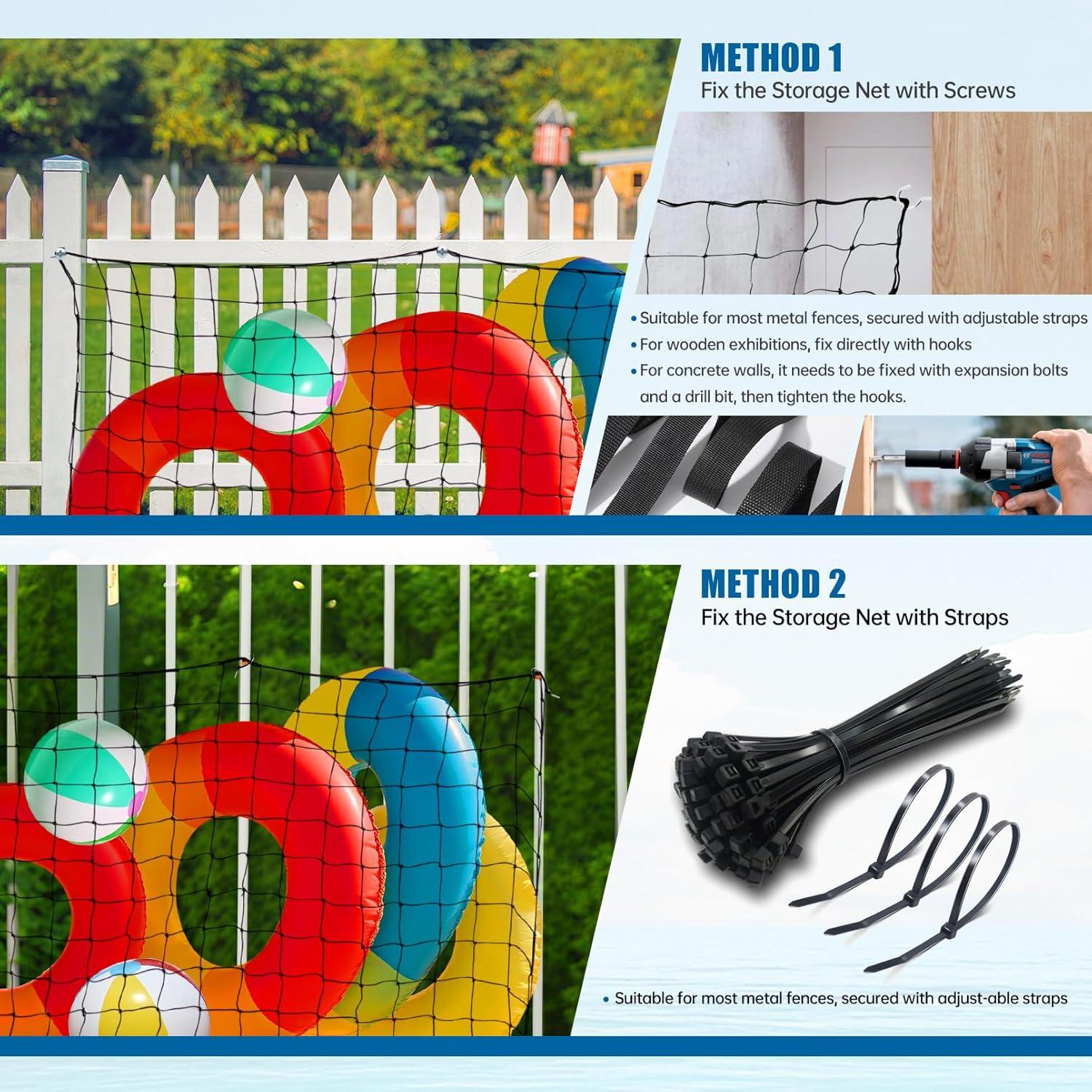 Red de Almacenamiento de Juguetes de Piscina Hobychild 180x120 cm