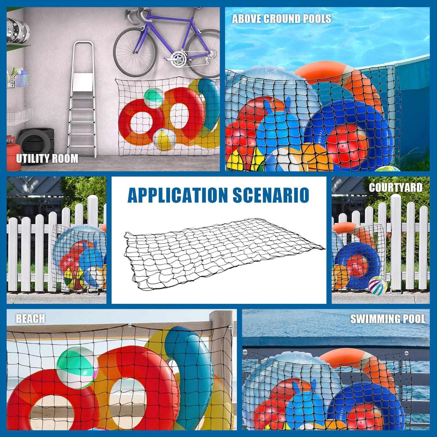 Red de Almacenamiento de Juguetes de Piscina Hobychild 180x120 cm