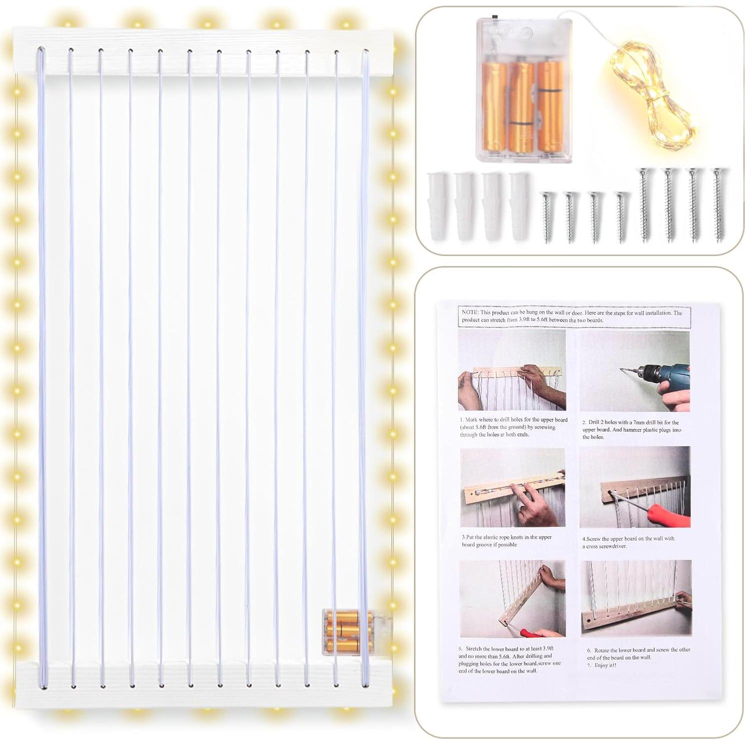 Organizador de Juguetes de Peluche VOMELON Blanco con LED