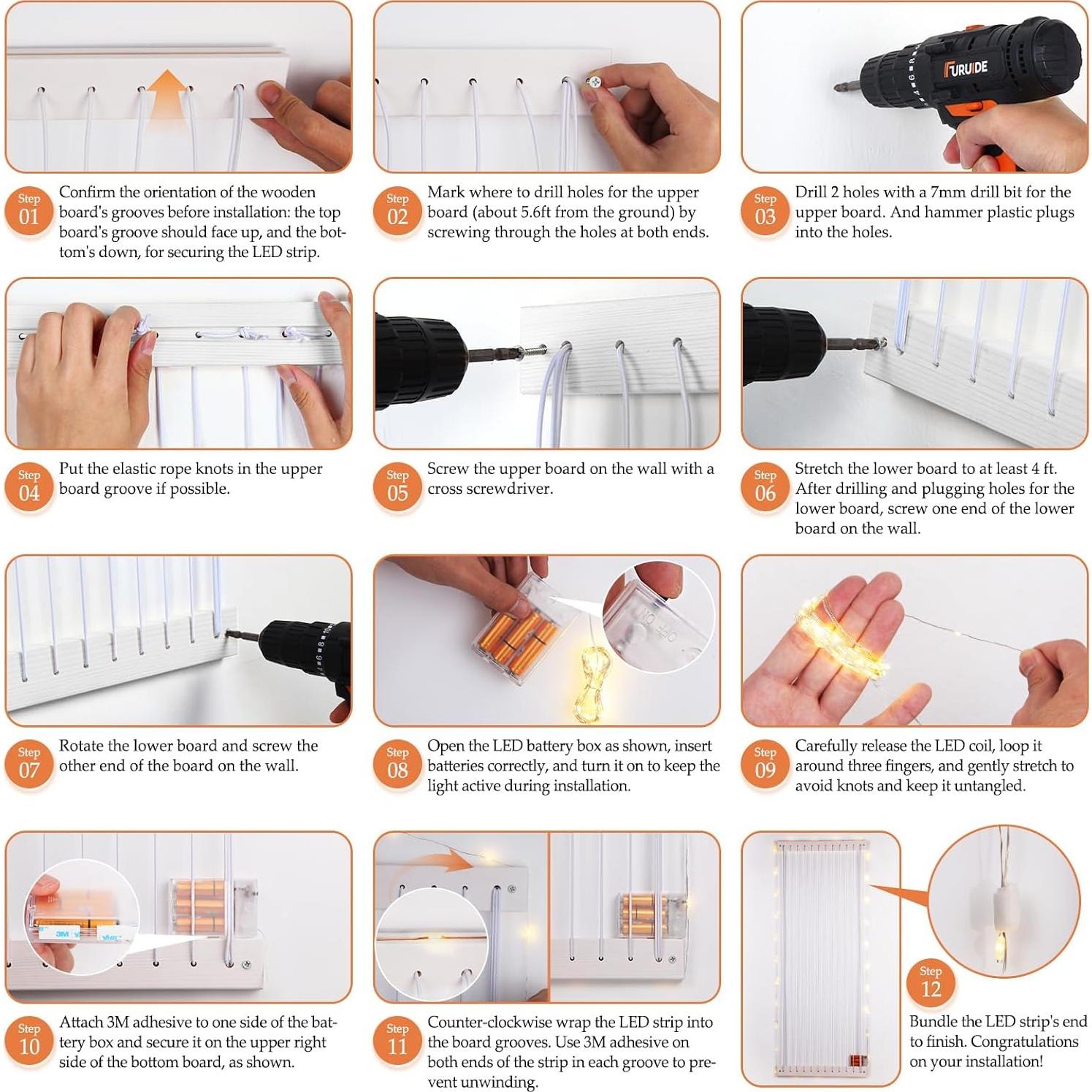 Organizador de Juguetes de Peluche VOMELON Blanco con LED