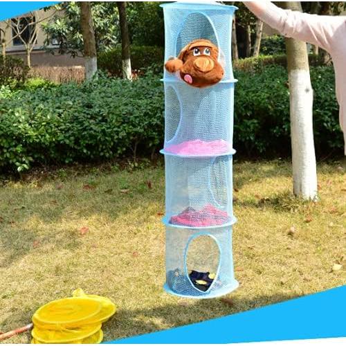 Organizador de Juguetes DODXIAOBEUL 2 Pcs Malla Plegable 110x30 cm