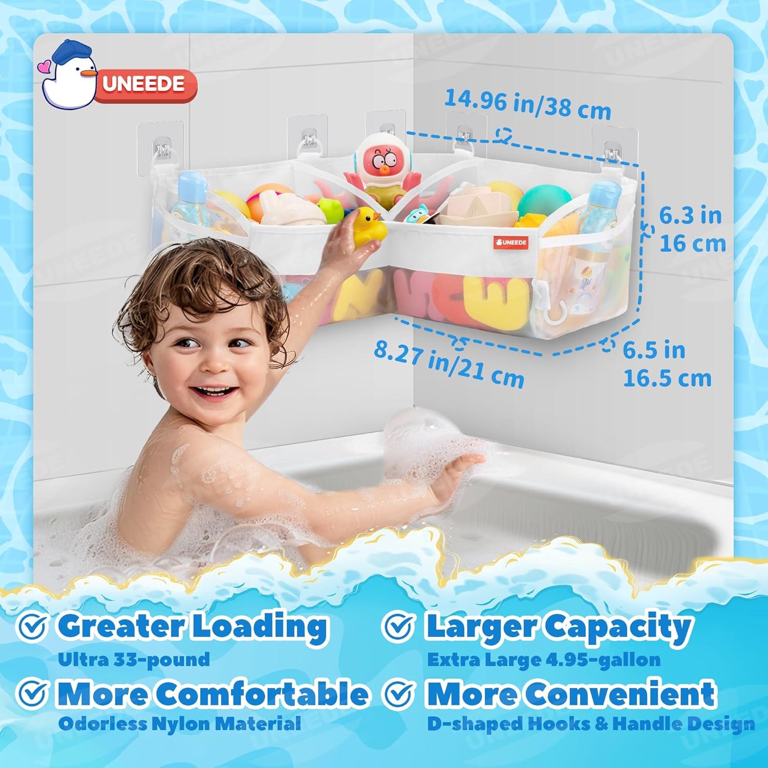 Organizador de Juguetes de Baño UNEEDE - 3 Compartimentos 15L