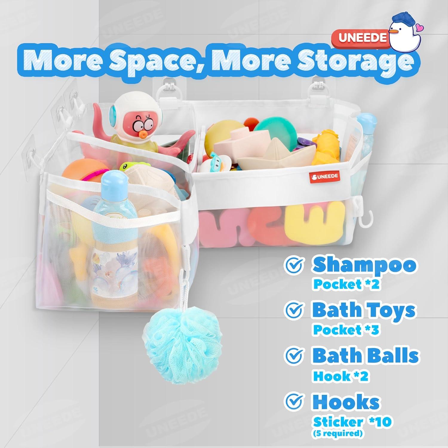 Organizador de Juguetes de Baño UNEEDE - 3 Compartimentos 15L