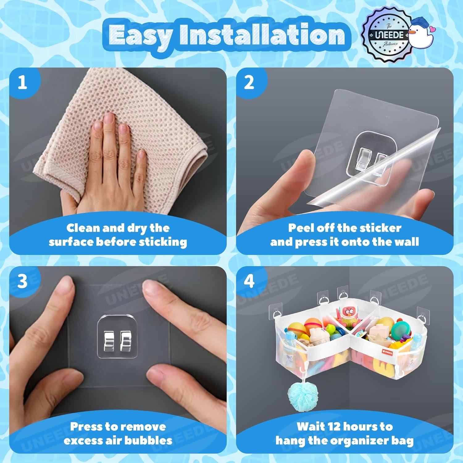 Organizador de Juguetes de Baño UNEEDE - 3 Compartimentos 15L