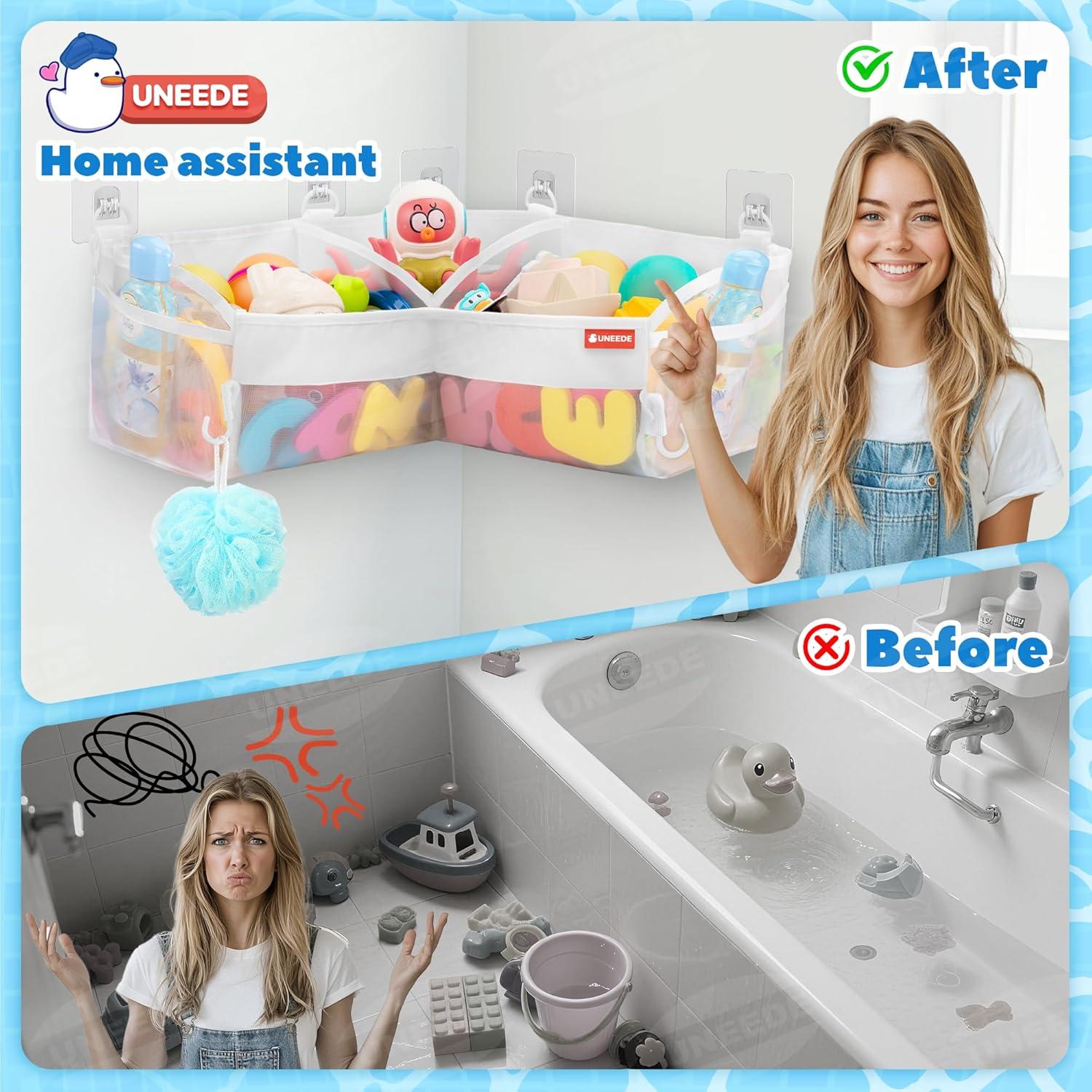 Organizador de Juguetes de Baño UNEEDE - 3 Compartimentos 15L