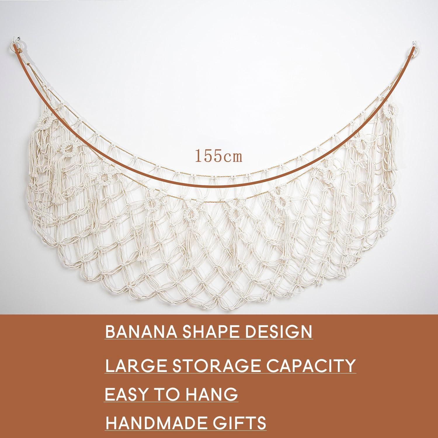 Hamaca de Peluches Amdermi 152 cm, Organizador Boho para Niños