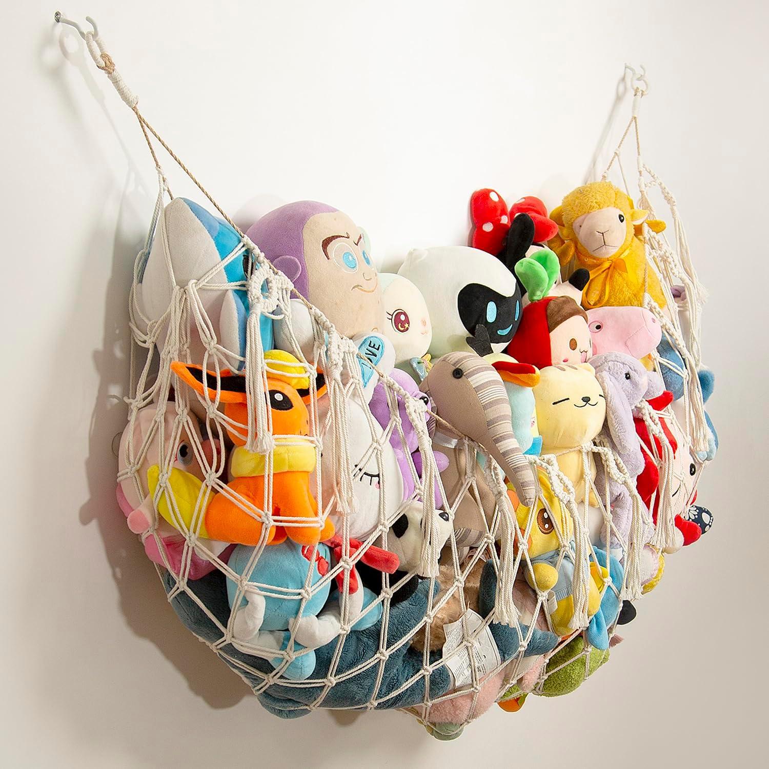 Hamaca de Peluches Amdermi 152 cm, Organizador Boho para Niños