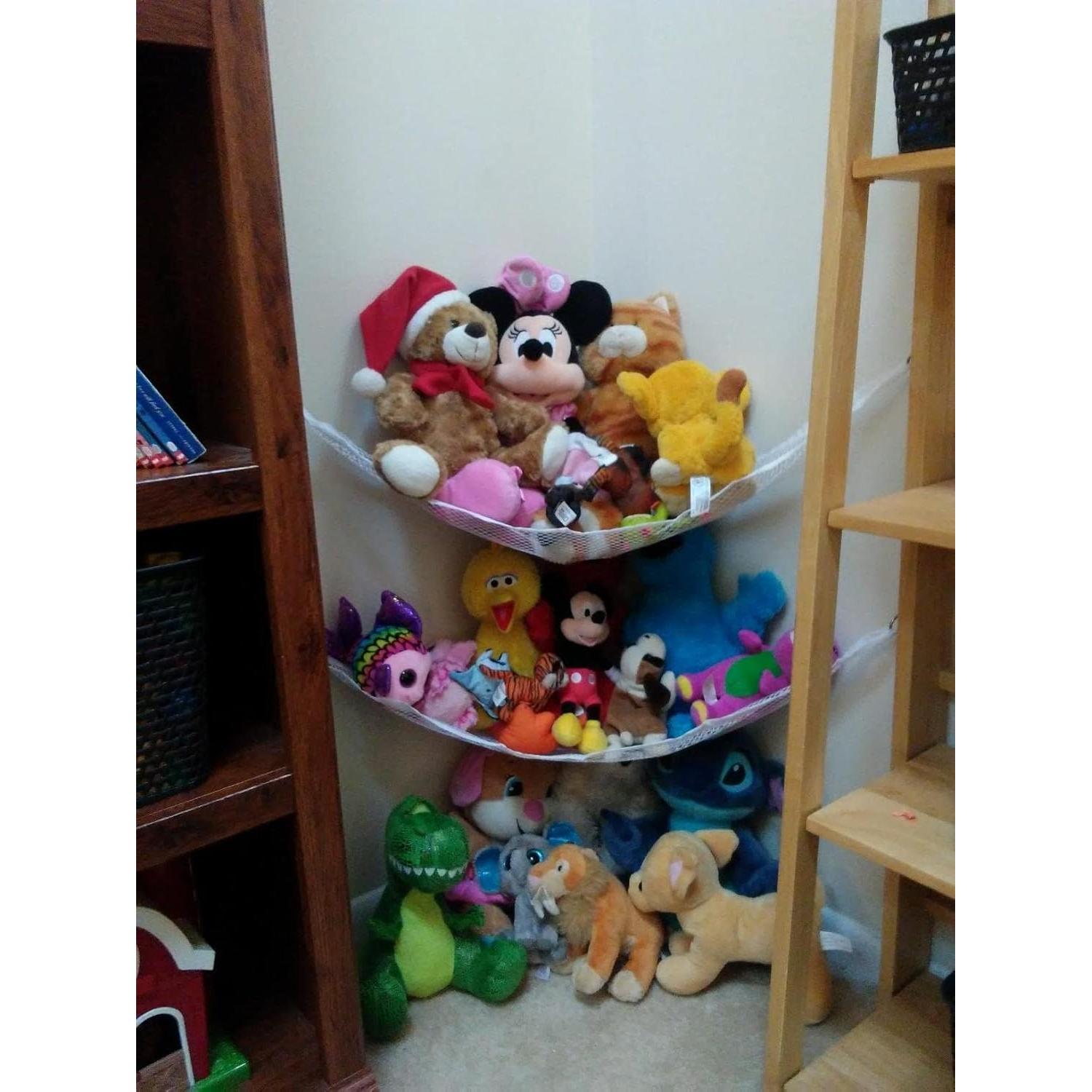 Hamaca de Almacenamiento para Animales de Peluche Powkoo 80x60 cm