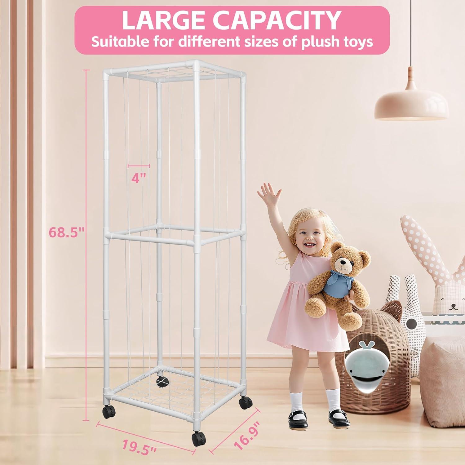 Organizador de Juguetes de Peluche BAOFUPL con Ruedas 174x50x43cm