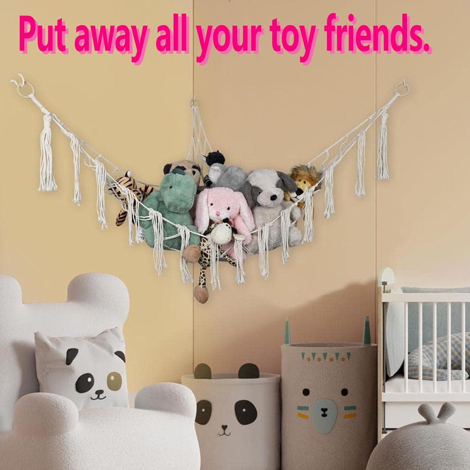 Red de Almacenamiento de Juguetes Colgante fxqtomio Azul