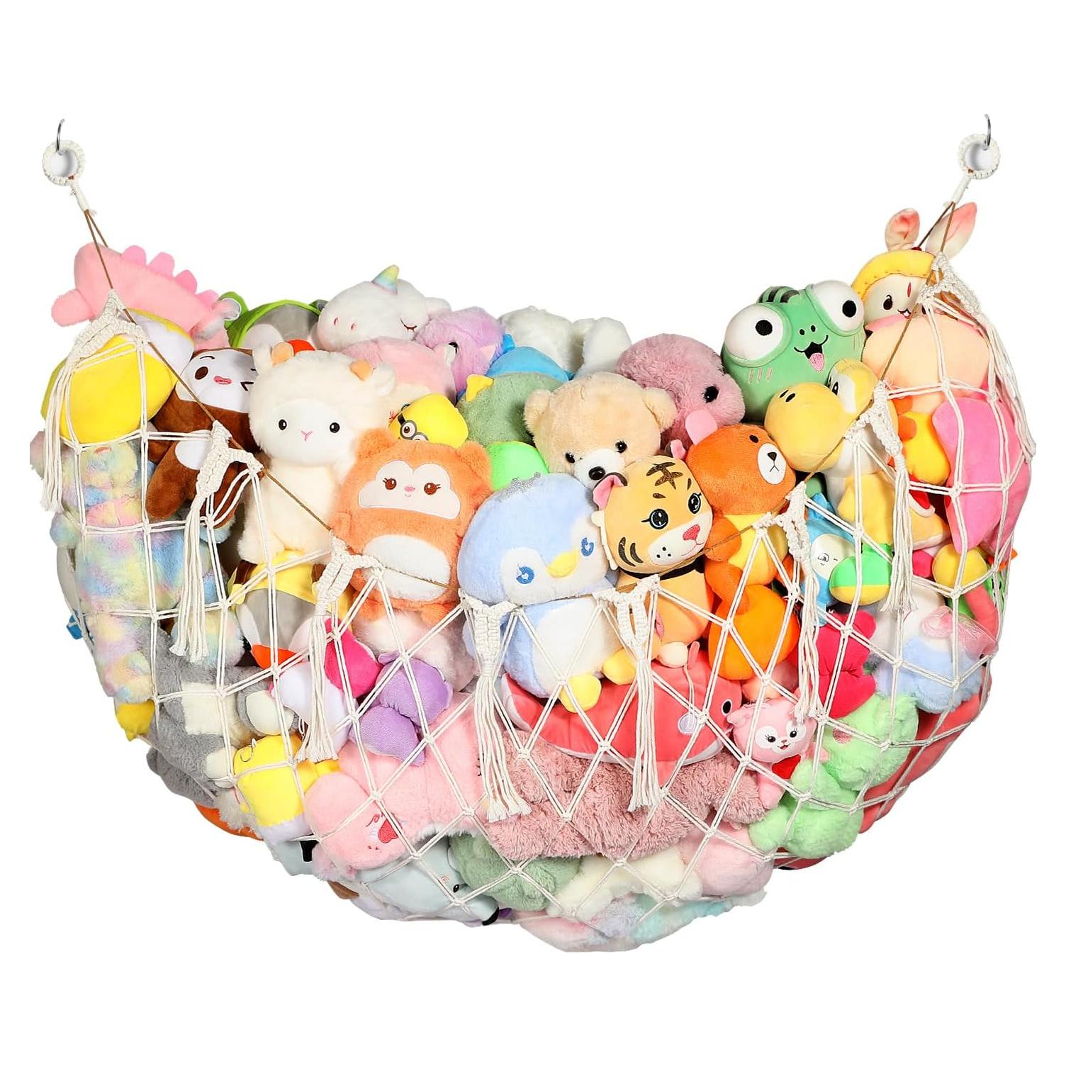 Hamaca de Almacenamiento para Animales de Peluche Yecaye 152 cm Crema