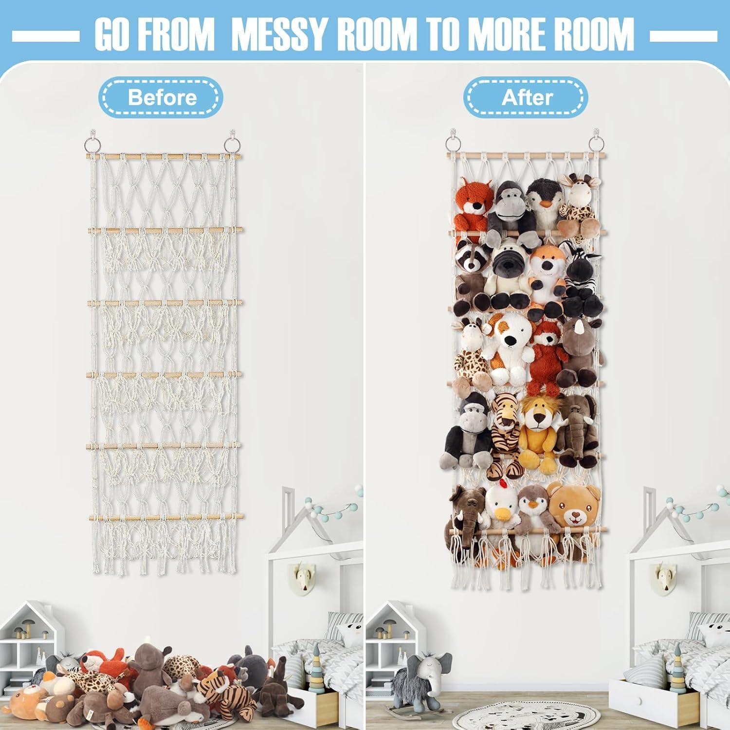 Hamaca Colgante para Animales de Peluche DOEGUAIY 5 Capas Beige