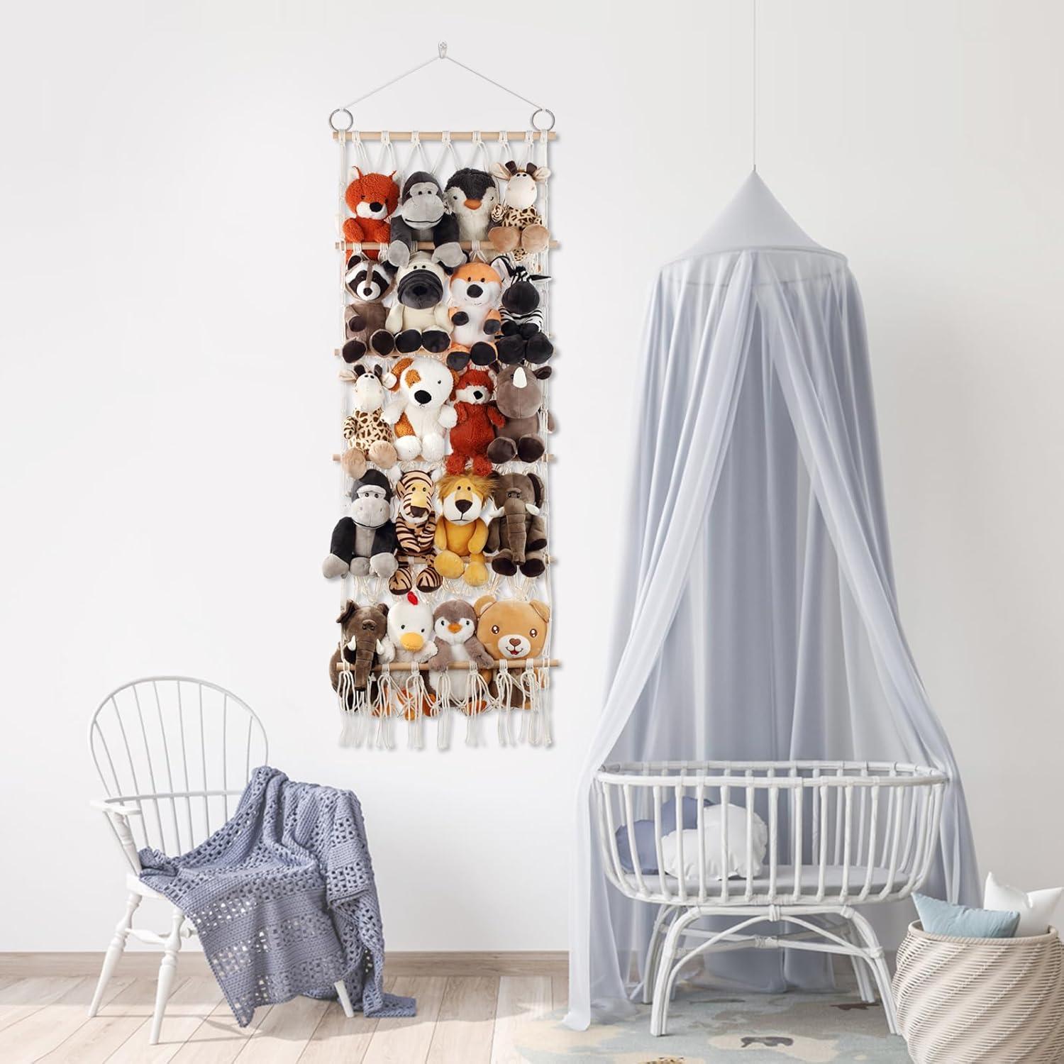 Hamaca Colgante para Animales de Peluche DOEGUAIY 5 Capas Beige