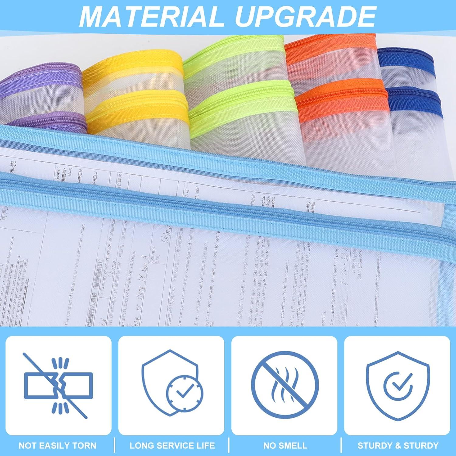 Paquete de 12 Bolsas de Tela YOPCDJ A4 con Cremallera