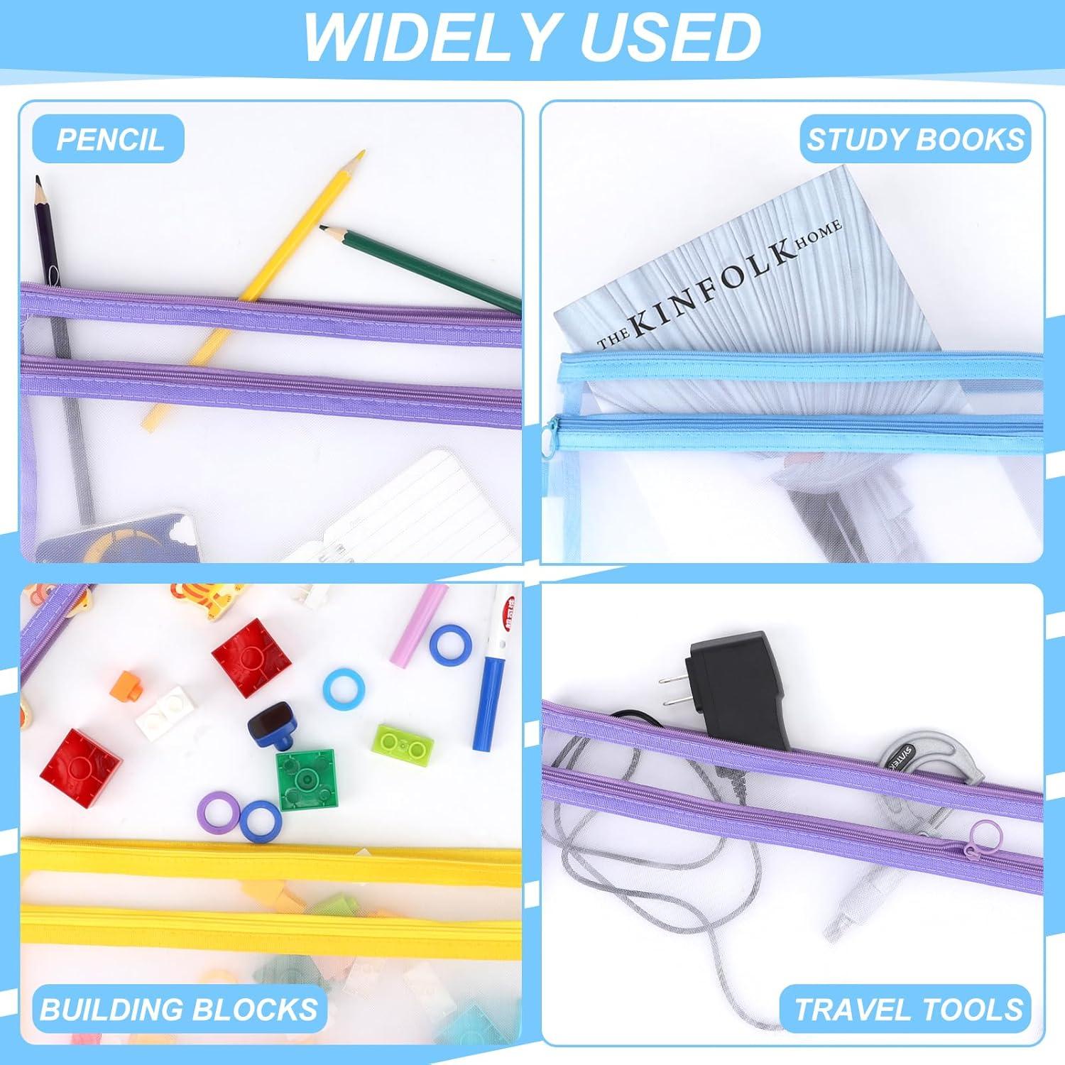 Paquete de 12 Bolsas de Tela YOPCDJ A4 con Cremallera