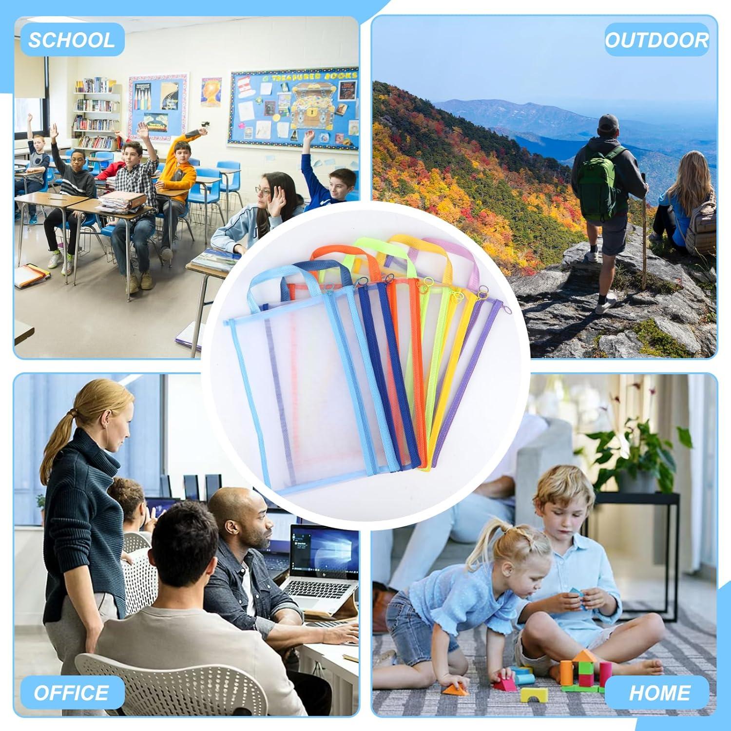 Paquete de 12 Bolsas de Tela YOPCDJ A4 con Cremallera