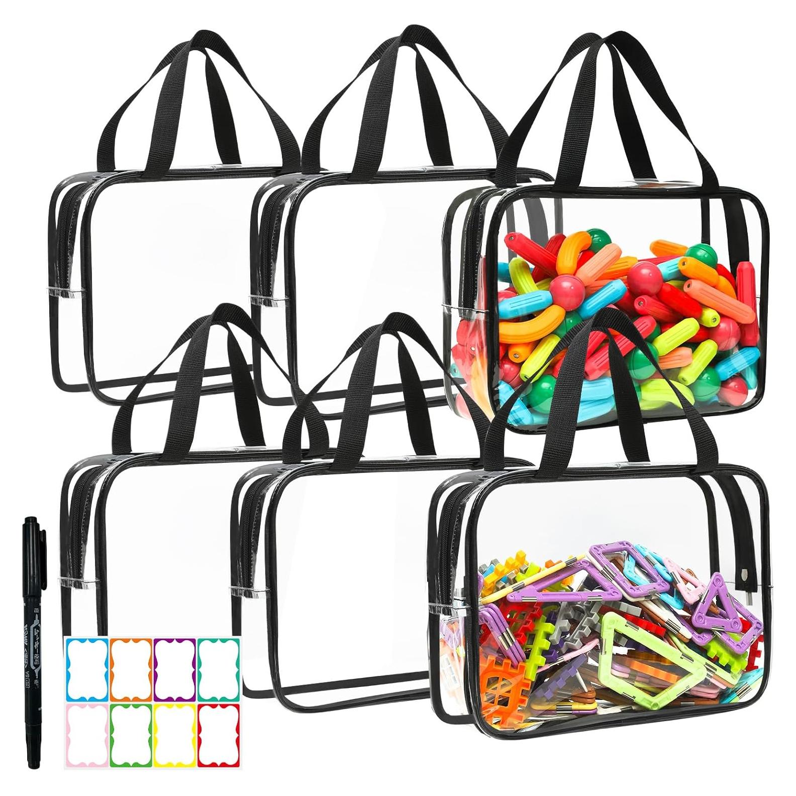 Bolsas de Almacenamiento de Juguetes Tatotato 6 Pcs PVC Negro