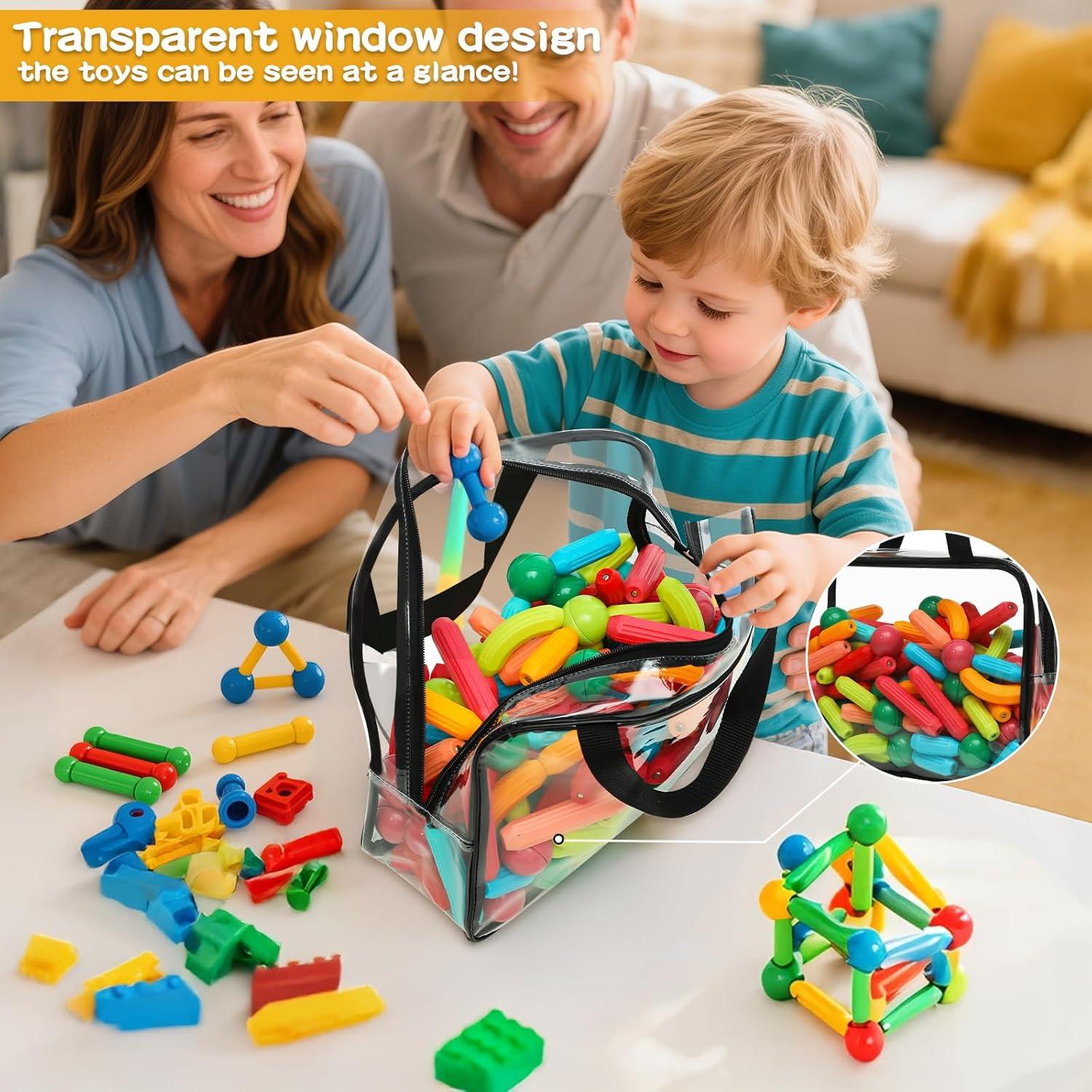 Bolsas de Almacenamiento de Juguetes Tatotato 6 Pcs PVC Negro