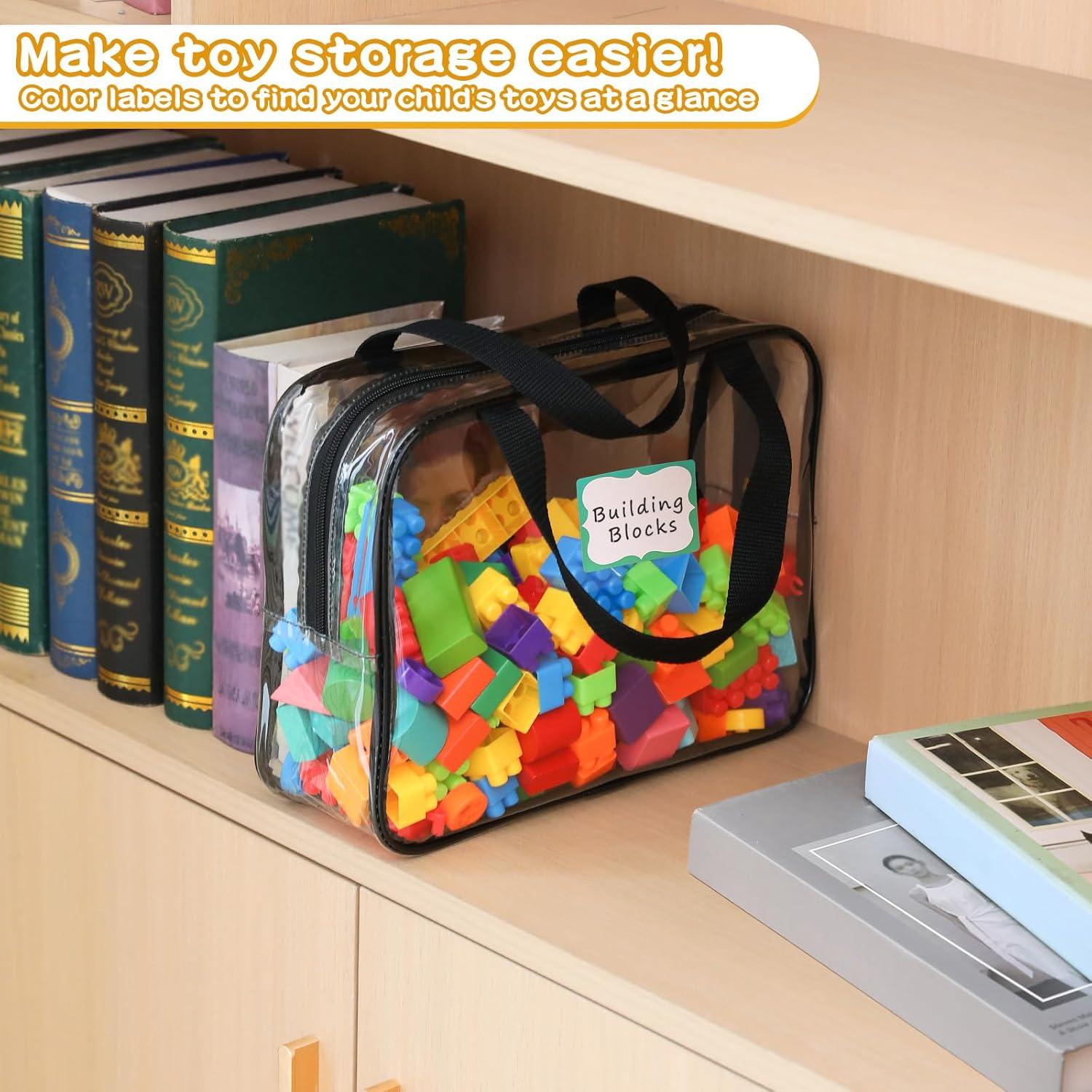 Bolsas de Almacenamiento de Juguetes Tatotato 6 Pcs PVC Negro