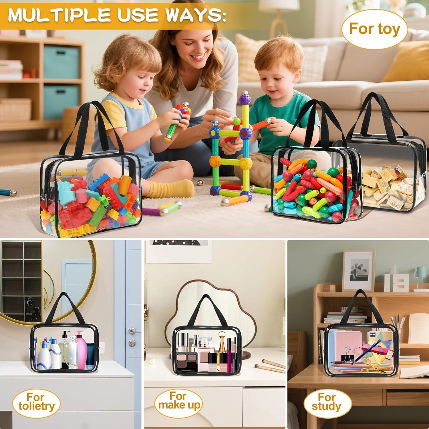 Bolsas de Almacenamiento de Juguetes Tatotato 6 Pcs PVC Negro