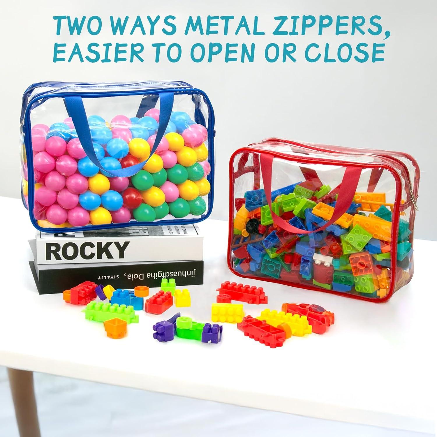 8 Bolsas de Almacenamiento de Juguetes Mhtdet PVC Transparente