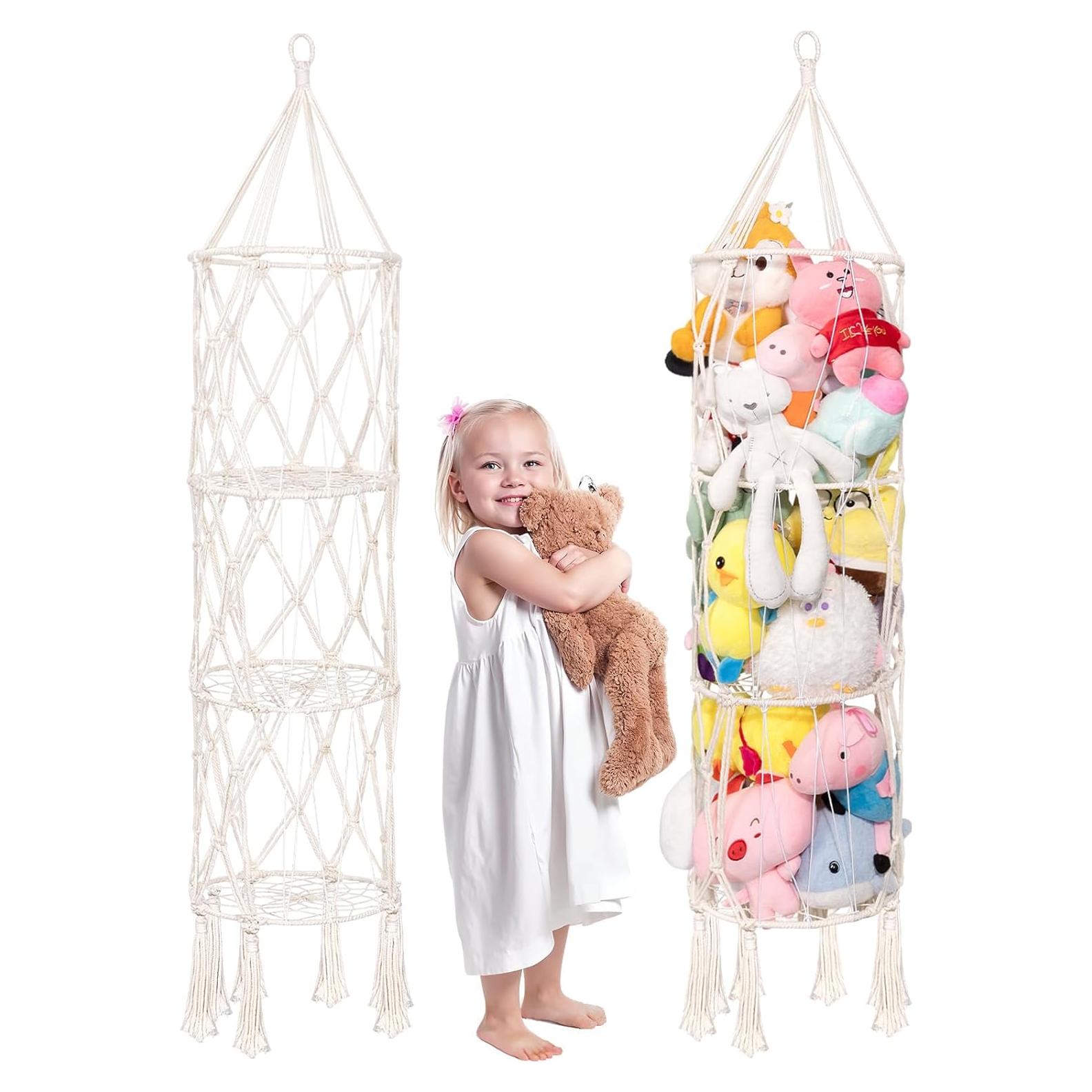 Hamaca de Almacenamiento de Peluches Volepet 3 Capas Beige