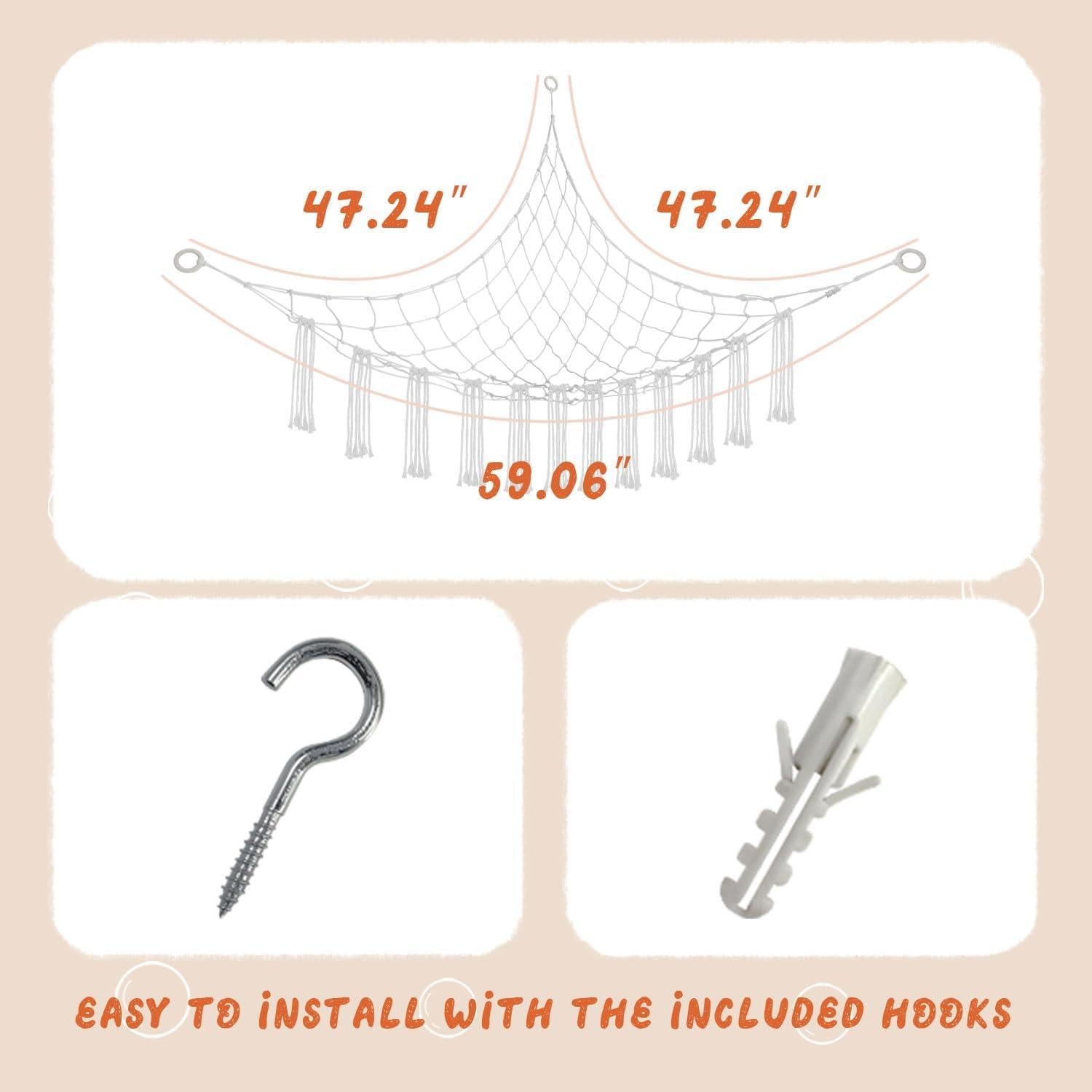 Hamaca para Animales de Peluche Bozenu Grande 149.86x119.38cm Blanca