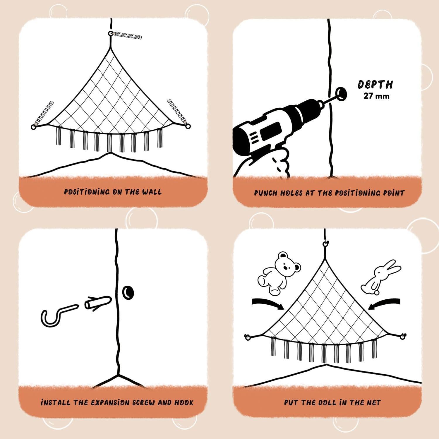 Hamaca para Animales de Peluche Bozenu Grande 149.86x119.38cm Blanca