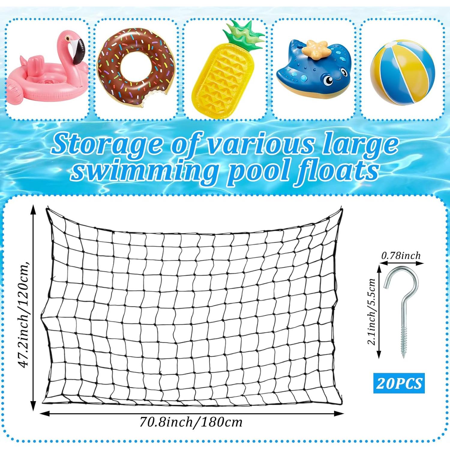 Red de Almacenamiento de Juguetes de Piscina CIEOVO 119cm