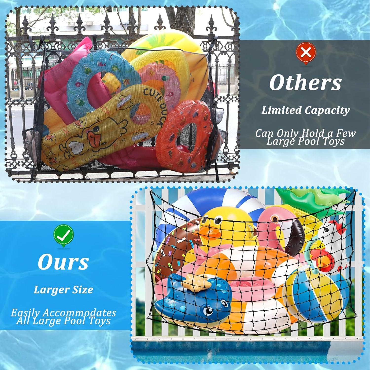Red de Almacenamiento de Juguetes de Piscina CIEOVO 119cm