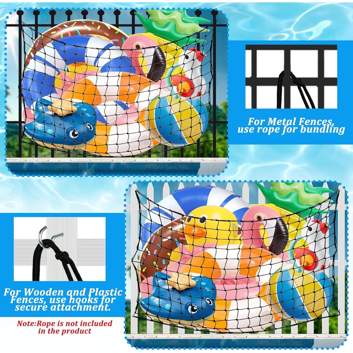 Red de Almacenamiento de Juguetes de Piscina CIEOVO 119cm