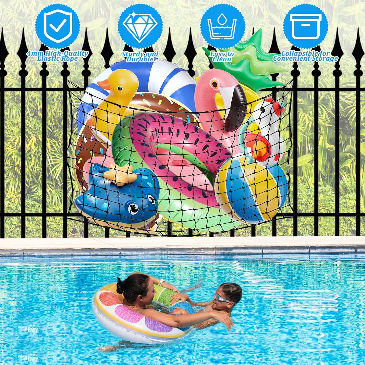 Red de Almacenamiento de Juguetes de Piscina CIEOVO 119cm