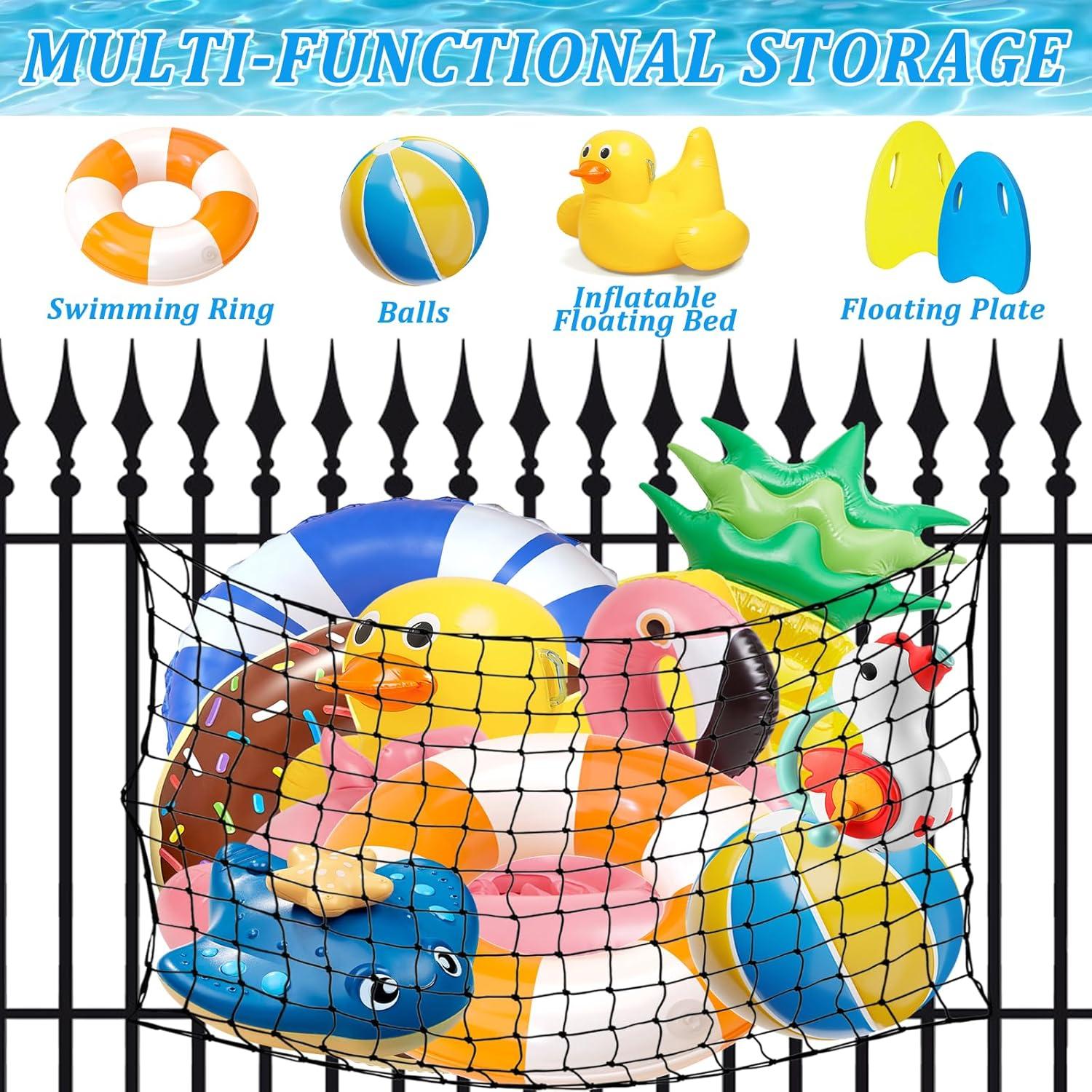 Red de Almacenamiento de Juguetes de Piscina CIEOVO 119cm
