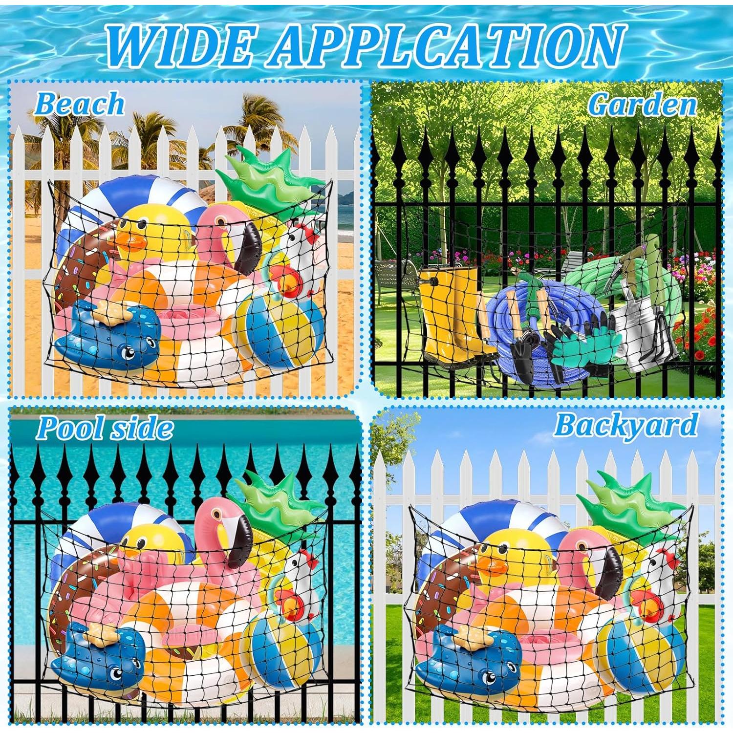 Red de Almacenamiento de Juguetes de Piscina CIEOVO 119cm